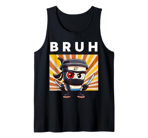Bruh Cyborg Cappuccino Assassino Italian Brainrot Meme für Kinder Tank Top Bruh Cyborg Cappuccino Assassino Italian Brainrot Meme für Kinder Tank Top von Funny Ninja Robot Retro Sunset Samurai Birthday