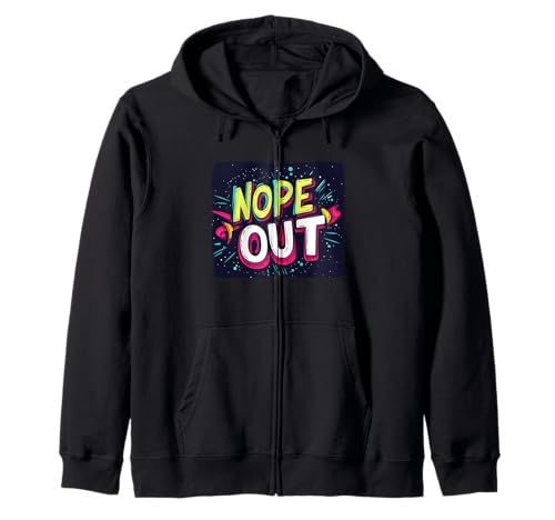Nope Out Emblem für Jungen und Mädchen Kapuzenjacke Nope Out Emblem für Jungen und Mädchen Kapuzenjacke von Funny Nope Outfit