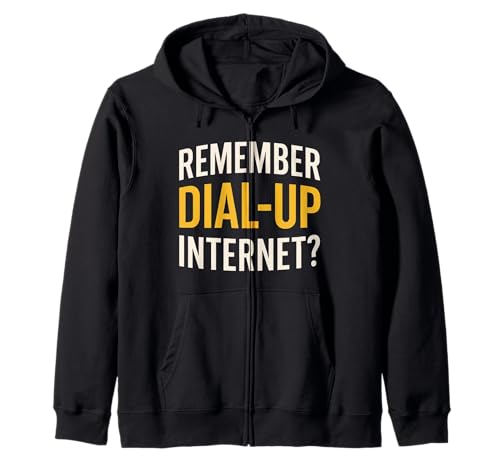 Remember Dial Up Internet für Männer und Frauen. Kapuzenjacke von Funny Nostalgia Products