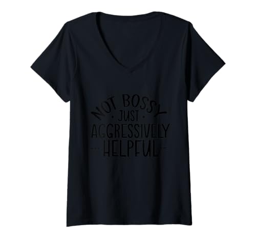 Damen Playful - Not Bossy Just Aggressively Helpful - Lady Boss T-Shirt mit V-Ausschnitt Damen Playful - Not Bossy Just Aggressively Helpful - Lady Boss T-Shirt mit V-Ausschnitt von Funny - Not Bossy Just Aggressively Helpful