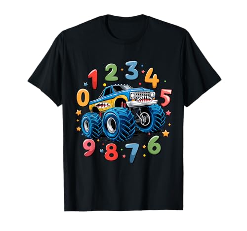 Zahlentag LKW Zahlen Tag Kinder Kostüm Mathematik Tag Jungen T-Shirt Zahlentag LKW Zahlen Tag Kinder Kostüm Mathematik Tag Jungen T-Shirt von Funny Numbers Day Kids Truck 2025 Maths Day Tee