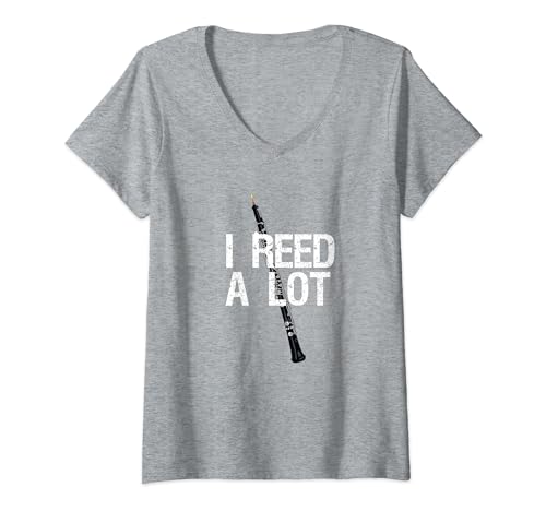 Damen I Reed A Lot Funny Oboe Player T-Shirt Gift For Oboist T-Shirt mit V-Ausschnitt Damen I Reed A Lot Funny Oboe Player T-Shirt Gift For Oboist T-Shirt mit V-Ausschnitt von Funny Oboe Players Gifts Shirts