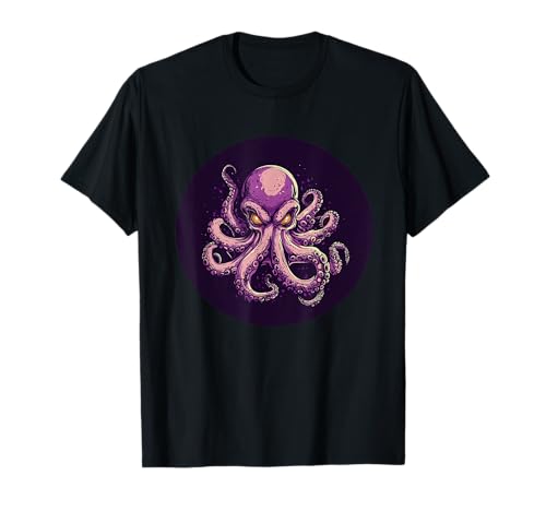 Grumpy Octopus Face Outfit für Erwachsene und Kinder T-Shirt von Funny Octopus Face