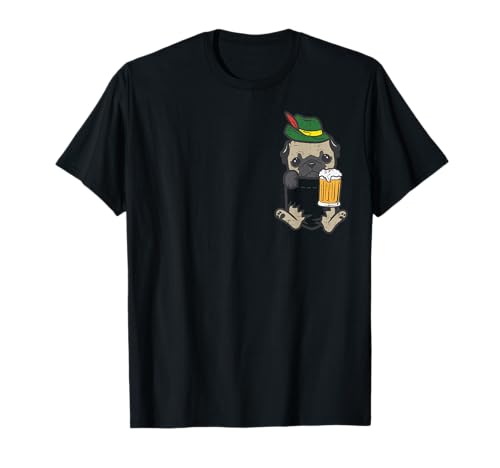 Pocket Mops Füße Deutscher Hut Oktoberfet niedlich Hund Herren Damen T-Shirt Pocket Mops Füße Deutscher Hut Oktoberfet niedlich Hund Herren Damen T-Shirt von Funny Oktoberfest Shirts Women Men Kids Gifts