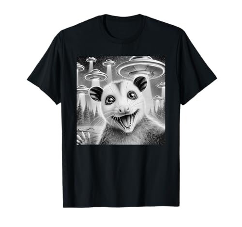 Opossum Selfie mit Alien UFO Meme Männer Frauen Kinder T-Shirt Opossum Selfie mit Alien UFO Meme Männer Frauen Kinder T-Shirt von Funny Opossum Lover Selfie UFO Alien Men Women