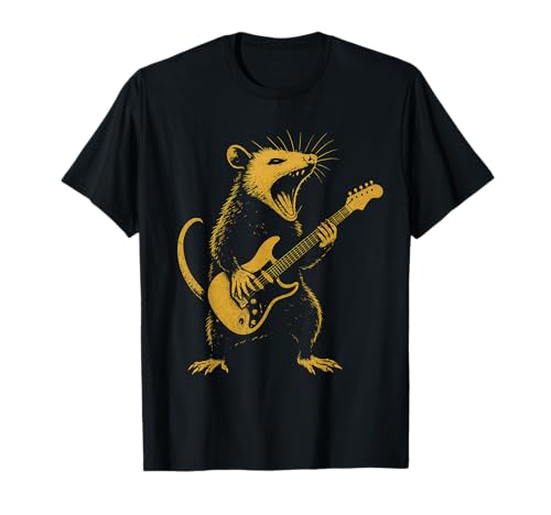 Opossum Gitarre Spielen Rock and Roll Männer Frauen Kinder T-Shirt Opossum Gitarre Spielen Rock and Roll Männer Frauen Kinder T-Shirt von Funny Opossum tee Guitar Lover