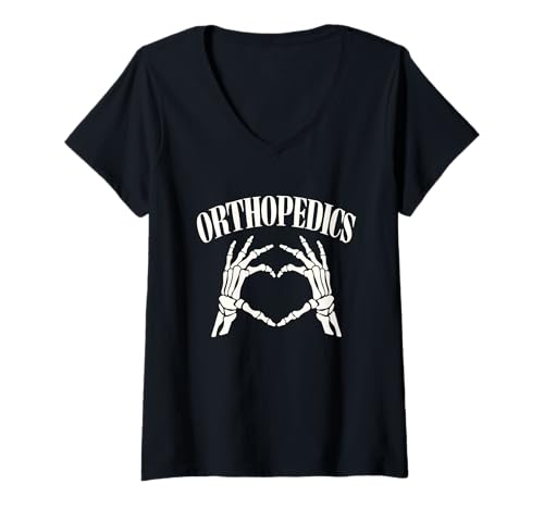 Damen Orthopedics Skelett Hand Herz Ortho Krankenschwester RN Crew Geschenke T-Shirt mit V-Ausschnitt Damen Orthopedics Skelett Hand Herz Ortho Krankenschwester RN Crew Geschenke T-Shirt mit V-Ausschnitt von Funny Orthopedics Doctor Design Skeleton Hnds
