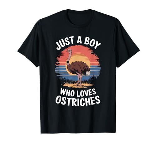 Just A Boy Who Loves Straußes Wildlife Fan Kinder Strauß T-Shirt Just A Boy Who Loves Straußes Wildlife Fan Kinder Strauß T-Shirt von Funny Ostrich Lover Clothing