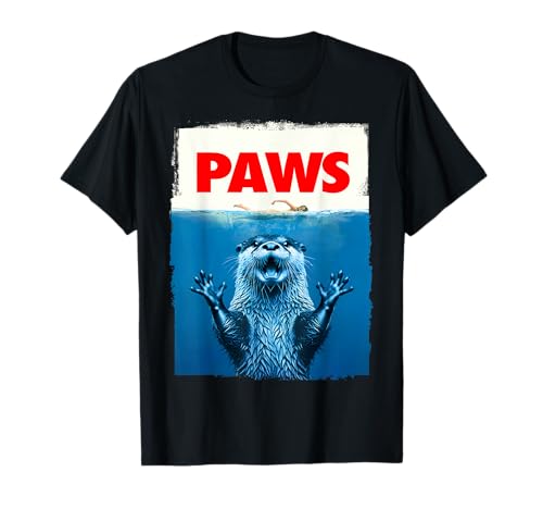 Paws Otter Lustiges Otter-Liebhaber, Geschenke für Männer, Frauen, Kinder, Teenager T-Shirt von Funny Otter Gifts Parody Graphic Tees