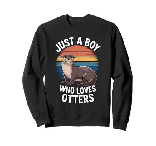 Just A Boy Who Loves Otters Tier-Fan Jungen Kinder Otter Sweatshirt Just A Boy Who Loves Otters Tier-Fan Jungen Kinder Otter Sweatshirt von Funny Otter Lover Clothing