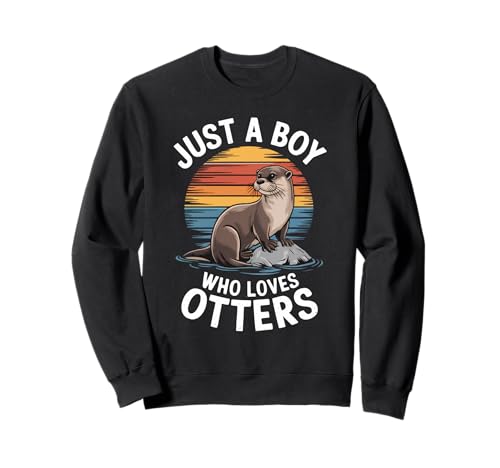 Just A Boy Who Loves Otters Wildlife Fan Jungen Kinder Otter Sweatshirt Just A Boy Who Loves Otters Wildlife Fan Jungen Kinder Otter Sweatshirt von Funny Otter Lover Clothing