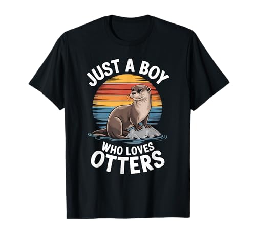Just A Boy Who Loves Otters Wildlife Fan Jungen Kinder Otter T-Shirt Just A Boy Who Loves Otters Wildlife Fan Jungen Kinder Otter T-Shirt von Funny Otter Lover Clothing