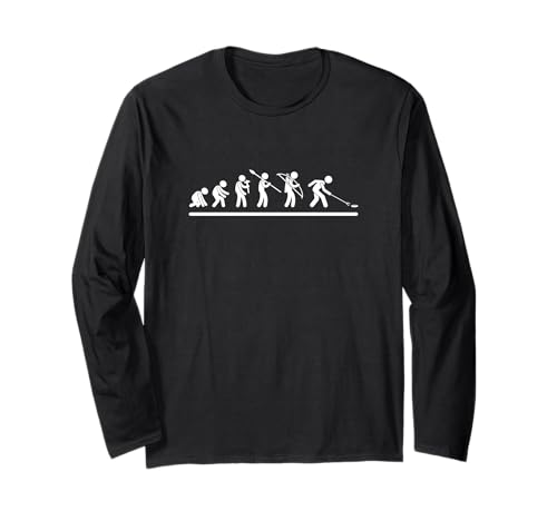 Shuffleboard Player Evolution Männer Frauen Lustig Shuffleboard Langarmshirt von Funny Outdoor Shuffleboard Game Designs