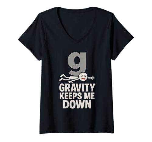 Damen Physik Student Quantum Witz Schrödinger F = ma Nerd Geschenk T-Shirt mit V-Ausschnitt Damen Physik Student Quantum Witz Schrödinger F = ma Nerd Geschenk T-Shirt mit V-Ausschnitt von Funny Overthinker Lab Stunts Physics Major Science