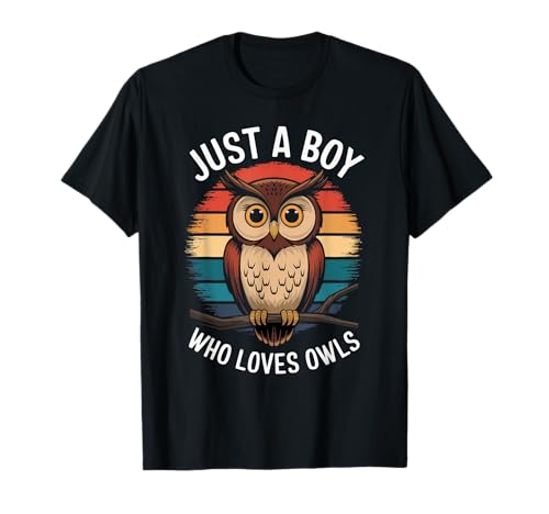 Just A Boy Who Loves Eulen Bird Lover Kids Eulen T-Shirt Just A Boy Who Loves Eulen Bird Lover Kids Eulen T-Shirt von Funny Owl Lover Clothing