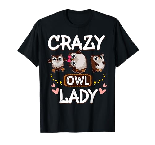 T-Shirt mit Eulenmotiv, für Mädchen und Damen T-Shirt von Funny Owl Lovers Gift Tee