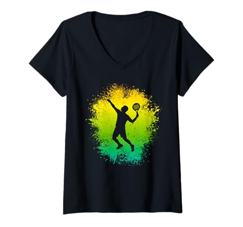 Damen Padel Tennis Spieler Kinder Paddleball Padel T-Shirt mit V-Ausschnitt Damen Padel Tennis Spieler Kinder Paddleball Padel T-Shirt mit V-Ausschnitt von Funny Padel Player Gifts for Padel Tennis Fans