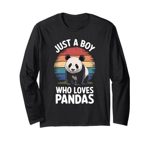 Nur EIN Junge, der Pandas liebt Animal Lover Kids Pandas Langarmshirt Nur EIN Junge, der Pandas liebt Animal Lover Kids Pandas Langarmshirt von Funny Panda Lover Clothing