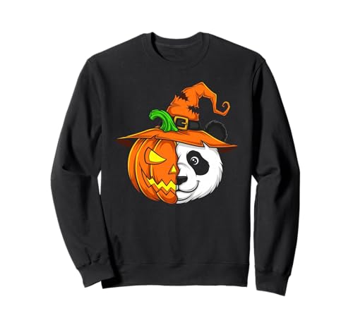 Panda Kürbis Jack O Laterne Halloween Kinder Herren Damen Sweatshirt Panda Kürbis Jack O Laterne Halloween Kinder Herren Damen Sweatshirt von Funny Panda Lovers Halloween Pumpkin Outfits