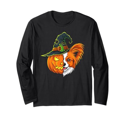 Papillon Kürbis Jack O Laterne Halloween Kinder Herren Damen Langarmshirt Papillon Kürbis Jack O Laterne Halloween Kinder Herren Damen Langarmshirt von Funny Papillon Lovers Halloween Pumpkin Outfits