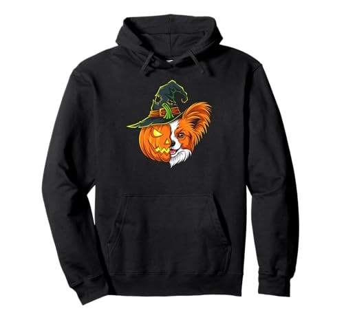 Papillon Kürbis Jack O Laterne Halloween Kinder Herren Damen Pullover Hoodie von Funny Papillon Lovers Halloween Pumpkin Outfits