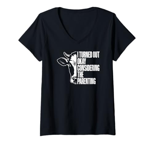 Damen In Anbetracht der Erziehung stellte Sich heraus, DASS es Mir gut geht T-Shirt mit V-Ausschnitt Damen In Anbetracht der Erziehung stellte Sich heraus, DASS es Mir gut geht T-Shirt mit V-Ausschnitt von Funny Parenting Mom Dad Life Adulting Humor Gifts