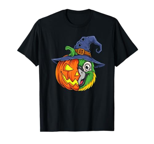 Laterne mit Papageien-Kürbis-Anhänger, für Halloween, Kinder, Herren und Damen T-Shirt von Funny Parrot Lovers Halloween Pumpkin Outfits
