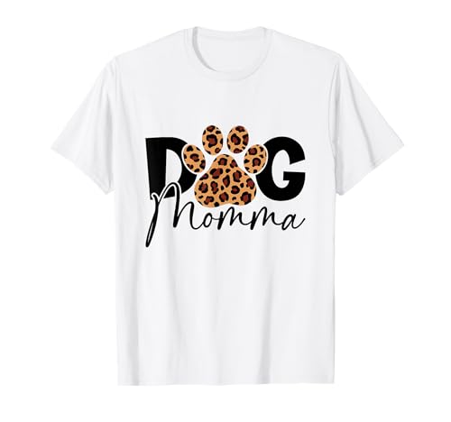 Mama Hund Leopard Mama Fell Mama T-Shirt von Funny Paw Momma Dog Lover