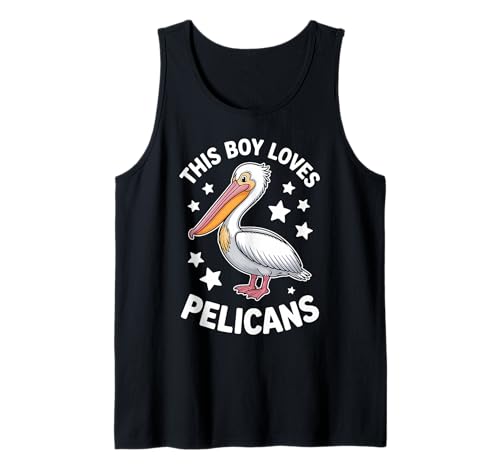 Herren Dieser Junge liebt Pelikane Tank Top Herren Dieser Junge liebt Pelikane Tank Top von Funny Pelican Bird Fun Pelicans Designs