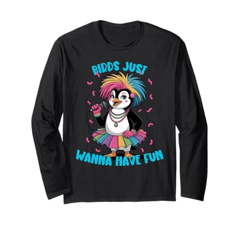 Lustiges Pinguin-Zeug für Männer Frauen Kinder Vögel wollen einfach Spaß haben Langarmshirt von Funny Penguin Stuff Kids Birds Just Wanna Have Fun