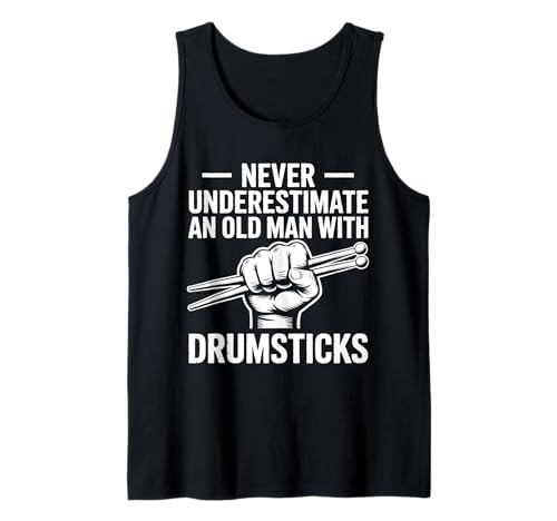 Herren Schlagzeuger Old Man Drumsticks Lustiger Schlagzeuger Tank Top Herren Schlagzeuger Old Man Drumsticks Lustiger Schlagzeuger Tank Top von Funny Percussionists Cool Drummers Old Man Design