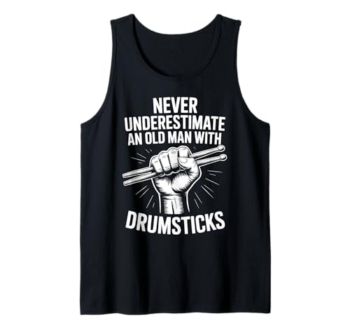Herren Schlagzeuger Old Man Drumsticks Lustiger Schlagzeuger Tank Top Herren Schlagzeuger Old Man Drumsticks Lustiger Schlagzeuger Tank Top von Funny Percussionists Cool Drummers Old Man Designs