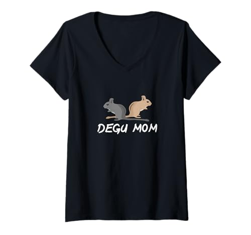 Damen Degu Mom - Haustier - Degu T-Shirt mit V-Ausschnitt Damen Degu Mom - Haustier - Degu T-Shirt mit V-Ausschnitt von Funny Pet Degu Gifts by ChWi