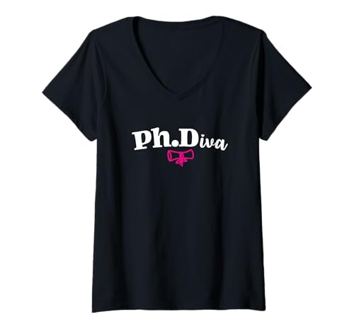 Damen Doktorandin, Doktorandin, Doktorandin, Doktorandin, Doktorandin T-Shirt mit V-Ausschnitt Damen Doktorandin, Doktorandin, Doktorandin, Doktorandin, Doktorandin T-Shirt mit V-Ausschnitt von Funny PhD Graduation PhD Life Graduation Party