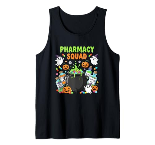 Pharmacy Squad Halloween Gruselige Damen Herren Tank Top von Funny Pharmacist Squad Halloween Party