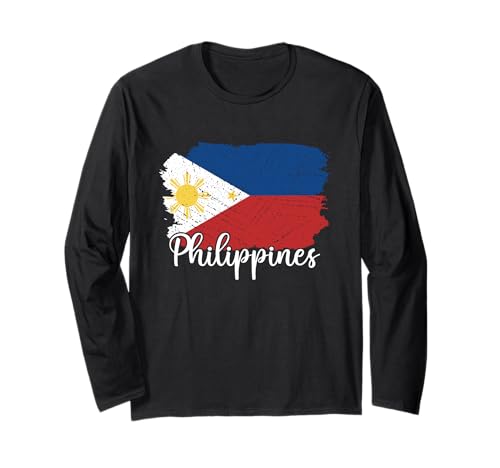 Philippinen Flagge Herren Damen Kinder Philippinen Land Langarmshirt Philippinen Flagge Herren Damen Kinder Philippinen Land Langarmshirt von Funny Philippines Flag
