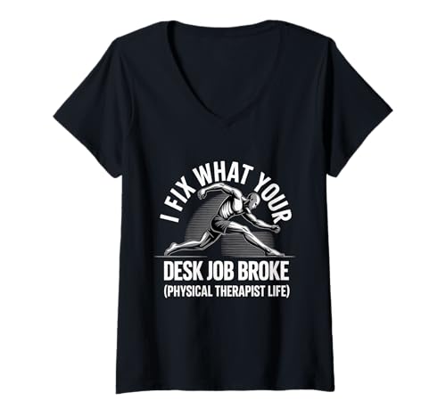 Damen Physiotherapie Lustiger Physiotherapeut T-Shirt mit V-Ausschnitt Damen Physiotherapie Lustiger Physiotherapeut T-Shirt mit V-Ausschnitt von Funny Physical Therapist Gifts