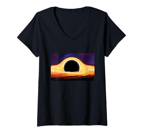 Damen Black Hole - Physiker Physik Lehrer Student Science Geek T-Shirt mit V-Ausschnitt von Funny Physicist Shirts