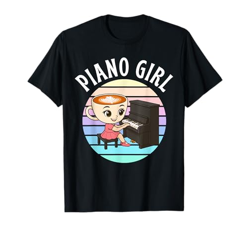 Piano Girl Süße italienische Brainrot Meme Cappuccino-Ballerina T-Shirt Piano Girl Süße italienische Brainrot Meme Cappuccino-Ballerina T-Shirt von Funny Pianist Keyboard Musician Kids Music Lovers