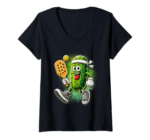 Damen Funny Pickleball Player Paddleball Lover T-Shirt mit V-Ausschnitt Damen Funny Pickleball Player Paddleball Lover T-Shirt mit V-Ausschnitt von Funny Pickleball Designs Tee