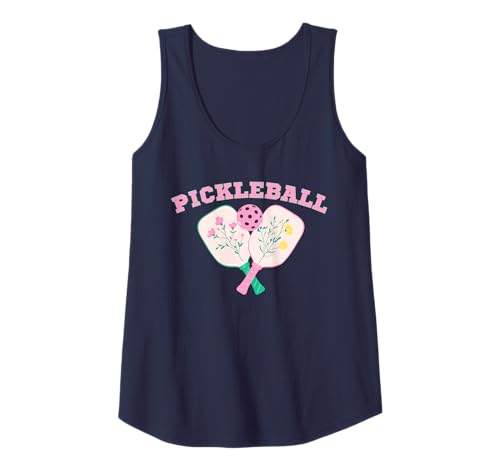 Damen Preppy Pink Pickleball-Grafikshirt Süße Pickleballer-Mädchen Tank Top von Funny Pickleball Shirts by Southerngal