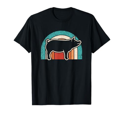 Retro Schweineliebhaber Bauer Landwirtschaft Männer Frauen Kinder T-Shirt Retro Schweineliebhaber Bauer Landwirtschaft Männer Frauen Kinder T-Shirt von Funny Pig Outfit Men Women Boys Girls Kids