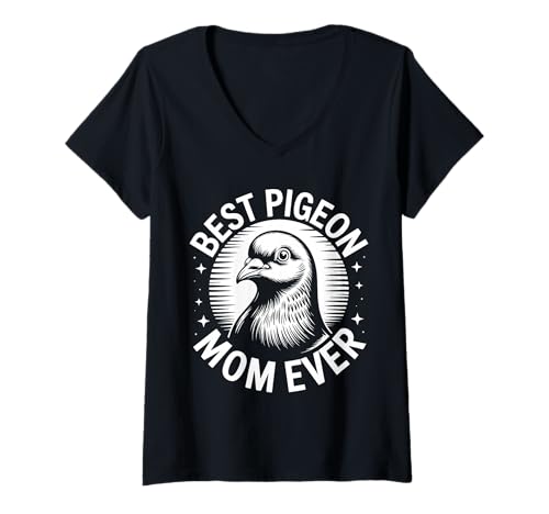 Damen Pigeon Mom Lustige Taube T-Shirt mit V-Ausschnitt Damen Pigeon Mom Lustige Taube T-Shirt mit V-Ausschnitt von Funny Pigeons Mom Cool Pigeon Design