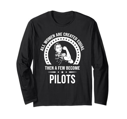 Piloten-Shirts für Damen | Pilot Langarmshirt Piloten-Shirts für Damen | Pilot Langarmshirt von Funny Pilot Shirts & Gifts