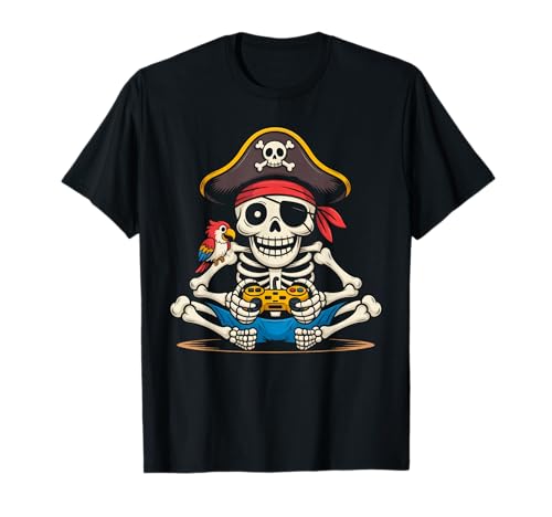 Pirate Skeleton Gamer Parrot Lazy Halloween Costume Kids T-Shirt Pirate Skeleton Gamer Parrot Lazy Halloween Costume Kids T-Shirt von Funny Pirate Gamer Skeleton Halloween Adult Kids