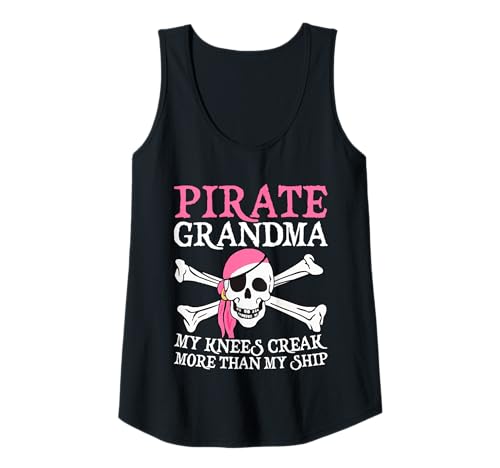 Damen Meine Knie knarren mehr als Mein Schiff Lustige Piraten-Oma Tank Top Damen Meine Knie knarren mehr als Mein Schiff Lustige Piraten-Oma Tank Top von Funny Pirate Tees for Women Men