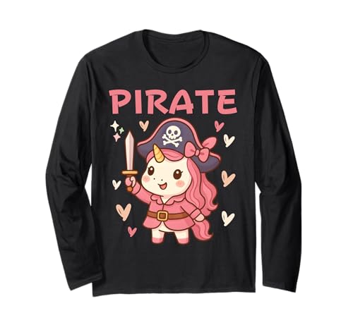Niedliches Einhorn-Piratenprinzessin-Kostüm für Kinder und Mädchen Langarmshirt Niedliches Einhorn-Piratenprinzessin-Kostüm für Kinder und Mädchen Langarmshirt von Funny Pirate Unicorn Pastel Kawaii Birthday Party