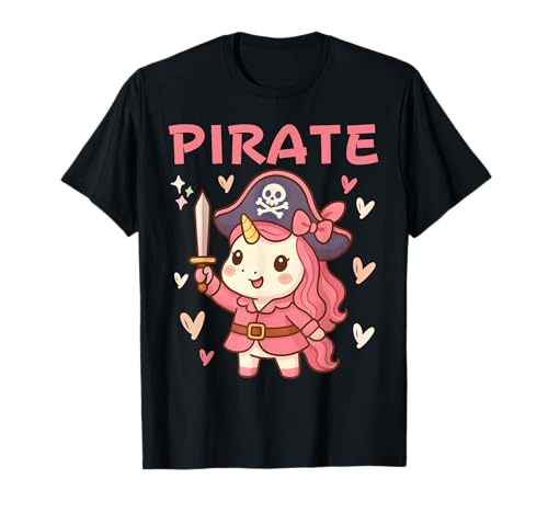 Niedliches Einhorn-Piratenprinzessin-Kostüm für Kinder und Mädchen T-Shirt Niedliches Einhorn-Piratenprinzessin-Kostüm für Kinder und Mädchen T-Shirt von Funny Pirate Unicorn Pastel Kawaii Birthday Party