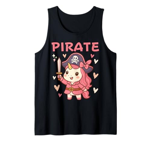 Niedliches Einhorn-Piratenprinzessin-Kostüm für Kinder und Mädchen Tank Top Niedliches Einhorn-Piratenprinzessin-Kostüm für Kinder und Mädchen Tank Top von Funny Pirate Unicorn Pastel Kawaii Birthday Party