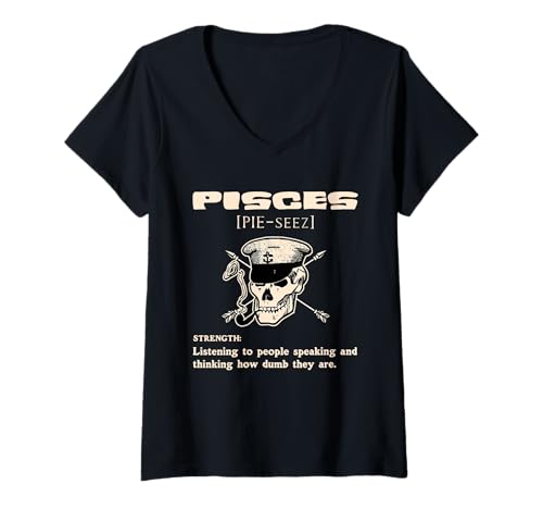 Damen Fische Definition Shirt Sternzeichen Geburtstag Shirt T-Shirt mit V-Ausschnitt Damen Fische Definition Shirt Sternzeichen Geburtstag Shirt T-Shirt mit V-Ausschnitt von Funny Pisces Zodiac Sign T Shirt